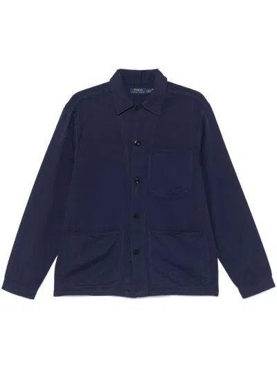 RALPH LAUREN NAVY BLUE SHIRT WITH LOGO