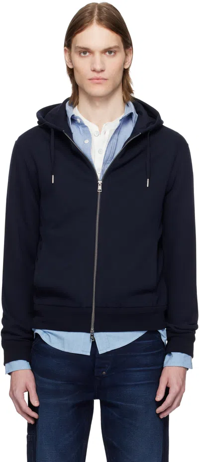 Ralph Lauren Navy Fleece Full-zip Hoodie In Clssc Chairman Navy