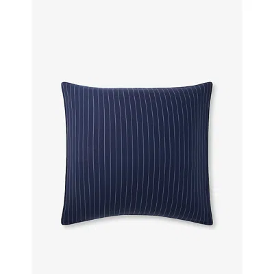 Ralph Lauren Navy Kerrigan Square Cotton Pillowcase In Blue