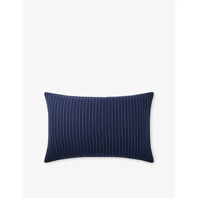 Ralph Lauren Navy Kerrigan Standard Cotton Pillowcase In Blue