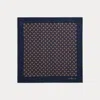 Ralph Lauren Neat Silk Twill Pocket Square In Blue
