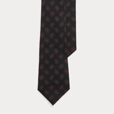 Polo Ralph Lauren Neat Wool Challis Tie In Navy