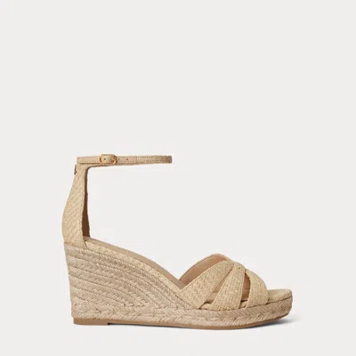 Ralph Lauren Nellie Raffia Espadrille In Natural In Brown