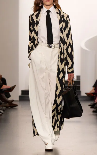 Ralph Lauren Nessa Long Wool Coat In White