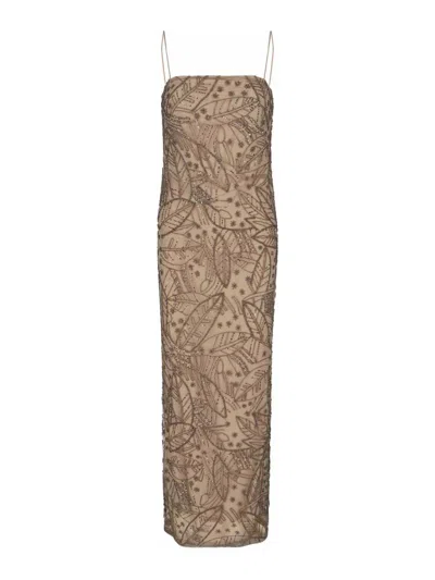 Ralph Lauren Network Dress With Beads In Multi