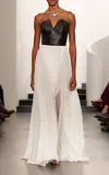Ralph Lauren Niccola Pleated Chiffon Maxi Skirt In White