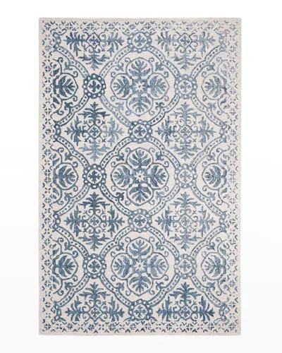 Ralph Lauren Nina Hand-tufted Rug, 8' X 10' In Navy, Ivory