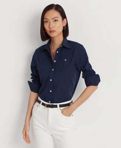 Ralph Lauren Non-iron Straight-fit Shirt, Regular & Petite In Lauren Navy