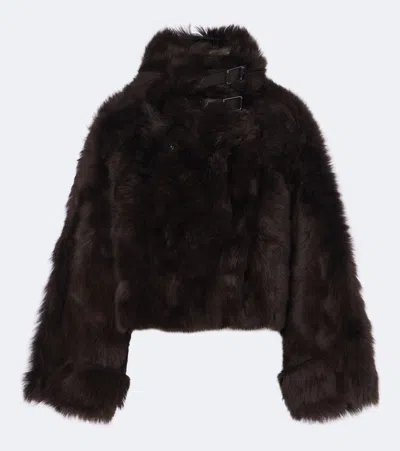 Ralph Lauren Norman Reversible Shearling Jacket In Brown