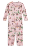 Ralph Lauren Nyc School Bear Print Romper In Multi