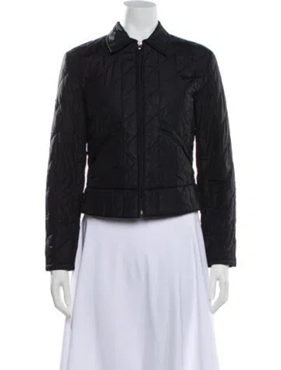 Pre-owned Ralph Lauren Nylon Biker Jacket In Gray