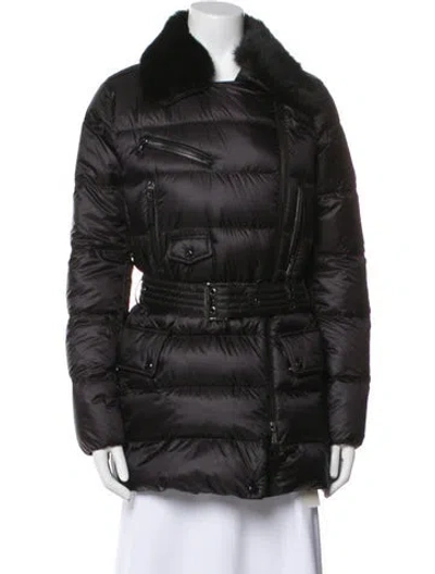 Pre-owned Ralph Lauren Nylon Down Coat In Black