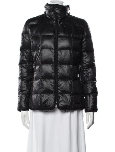 Pre-owned Ralph Lauren Nylon Down Coat In Black