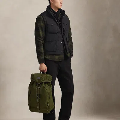 Ralph Lauren Nylon Oxford Outdoor Backpack In Green