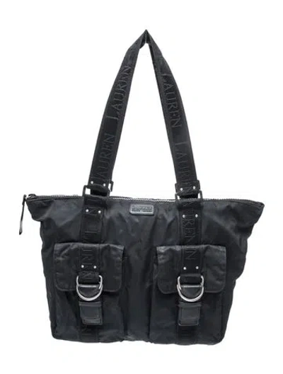 Pre-owned Ralph Lauren Nylon Tote In Black