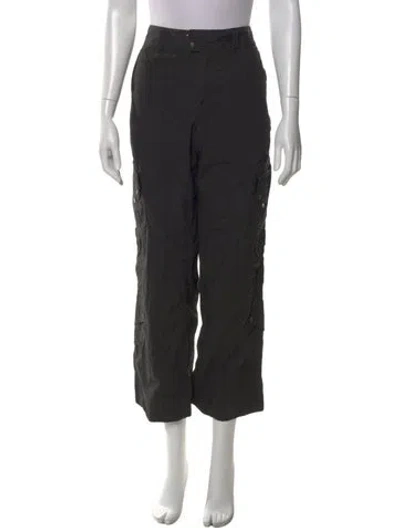 Pre-owned Ralph Lauren Nylon Wide Leg Pants In Black