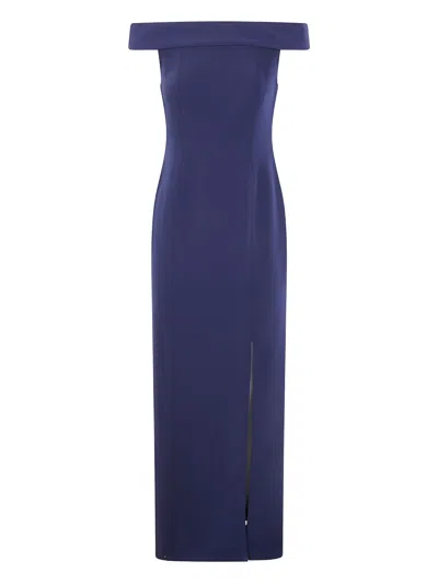 RALPH LAUREN OFF-SHOULDER SPLIT DRESS