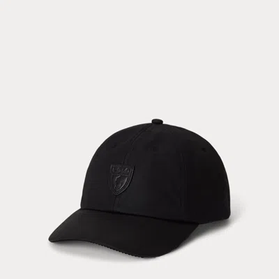 Ralph Lauren Oilcloth Ball Cap In Black