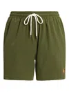 Ralph Lauren Logo Boxer Shorts Pockets In Olive