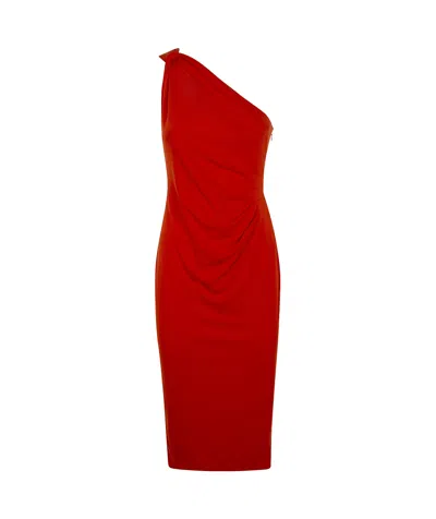 Polo Ralph Lauren One-shoulder Dress In Red