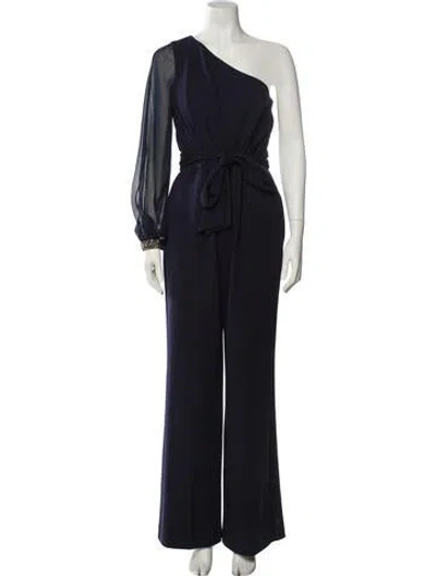 Pre-owned Ralph Lauren One-shoulder Jumpsuit In Blue