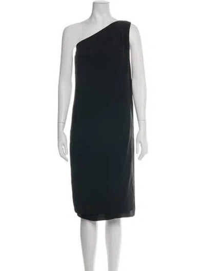 Pre-owned Ralph Lauren One-shoulder Knee-length Dress In Green