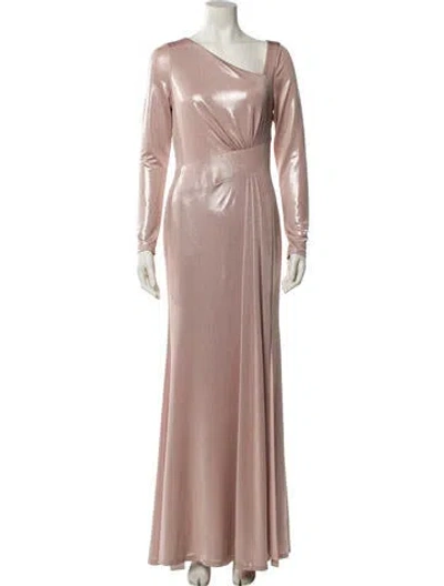 Pre-owned Ralph Lauren One-shoulder Long Dress W/ Tags In Pink