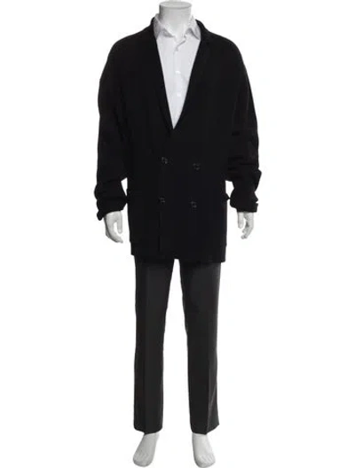 Pre-owned Ralph Lauren Open Front Long Sleeve Cardigan In Black
