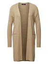 Ralph Lauren Open-front Long-sleeve Cardigan In Neutral