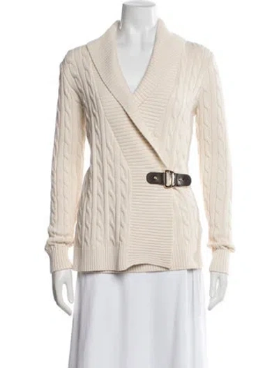 Pre-owned Ralph Lauren Open Front Sweater W/ Tags In Neutrals