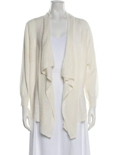 Pre-owned Ralph Lauren Open Front Sweater W/ Tags In White