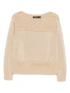 Ralph Lauren Open-knit Sweater In Neutral