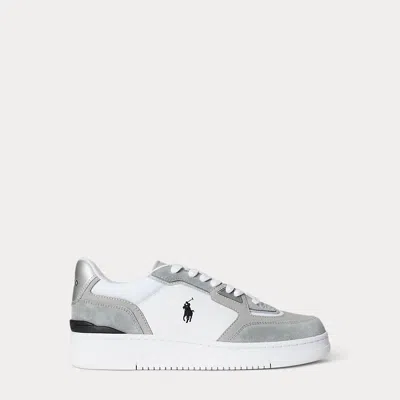 Ralph Lauren Open Masters Suede-paneled Sneaker In Gray