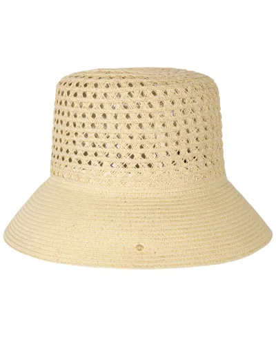 Ralph Lauren Open Weave Bucket Hat In Brown