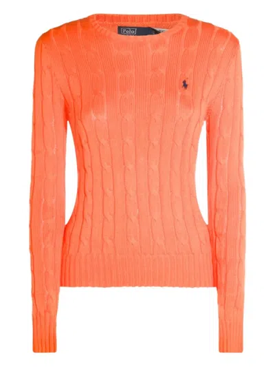 Ralph Lauren Orange Cable-knit Sweater
