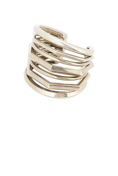 Ralph Lauren Orbit Cuff Bracelet In Antique Silver