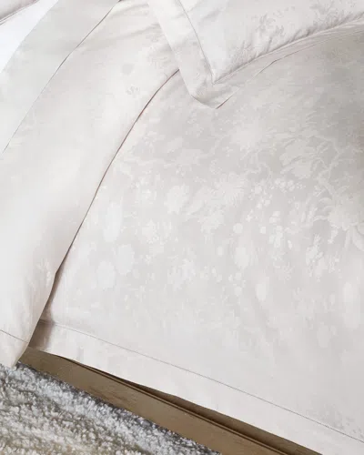 Ralph Lauren Organic Cotton Bethany Jacquard Full/queen Duvet Cover In White