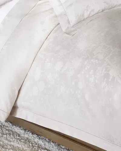 Ralph Lauren Organic Cotton Bethany Jacquard King Duvet Cover In Platinum