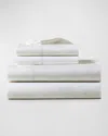 Ralph Lauren Organic Cotton Bethany Jacquard King Flat Sheet In Platinum