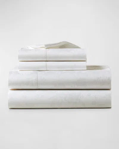 Polo Ralph Lauren Organic Cotton Bethany Jacquard King Flat Sheet In Platinum
