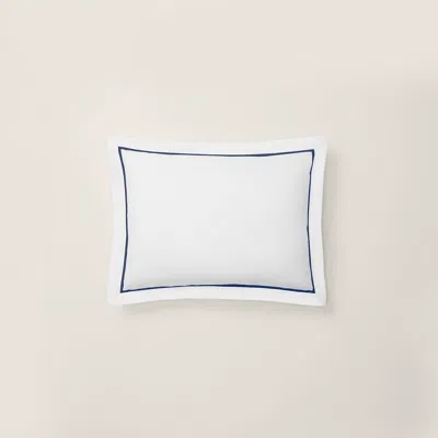 Ralph Lauren Organic Cotton Percale Palmer Pillow In Polo Navy In White