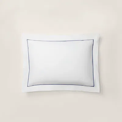Ralph Lauren Organic Cotton Percale Palmer Sham In Polo Navy In White