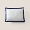 Ralph Lauren Organic Cotton Sateen Border Pillow In Blue
