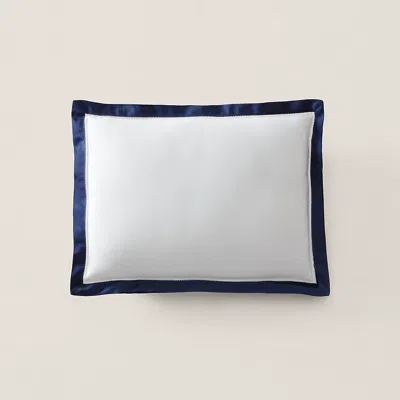 Ralph Lauren Organic Cotton Sateen Border Pillow In Blue