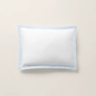 Ralph Lauren Organic Cotton Sateen Border Pillow In Blue Hyacinth