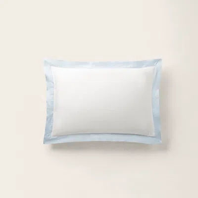 Ralph Lauren Organic Cotton Sateen Border Sham In Blue Hyacinth In Multi