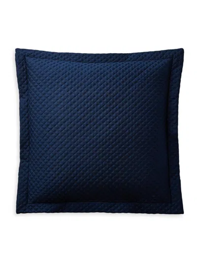 Ralph Lauren Organic Cotton Sateen Handkerchief 500-thread Count Euro Sham In Blue