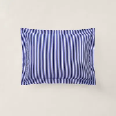 Polo Ralph Lauren Organic Cotton Shirting Stripe Sham In Blue