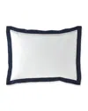 Ralph Lauren Organic Sateen Border Pillow In Blue