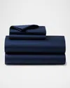 Polo Ralph Lauren Organic Sateen King Fitted Sheet In Navy